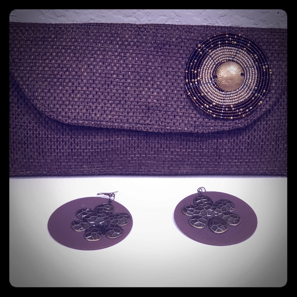 Clutch Purse with matching earrings